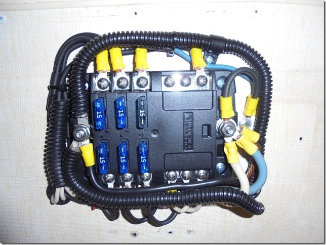 new fuse box upgrade, wires wrapped