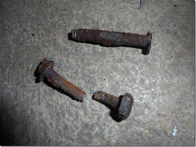screws worn out from age, rust